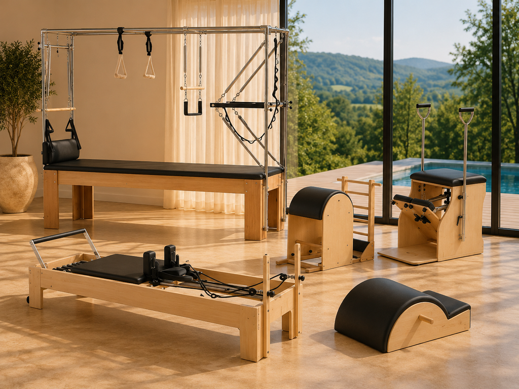 Collection Complète Pilates reformer maison pliable en bois