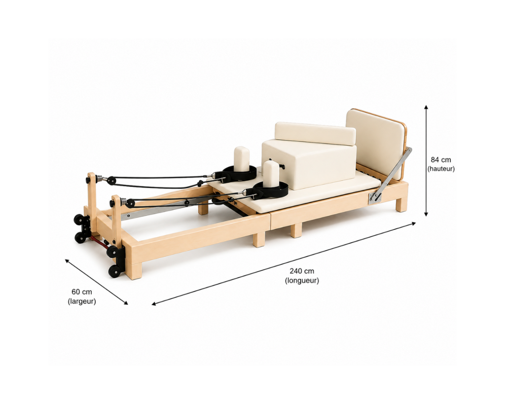 Reformer Pilates pliable Premium en Bois – Élégance, Performance et Confort | Pilatova