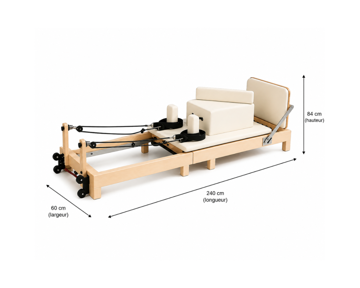 Reformer Pilates pliable Premium en Bois – Élégance, Performance et Confort | Pilatova