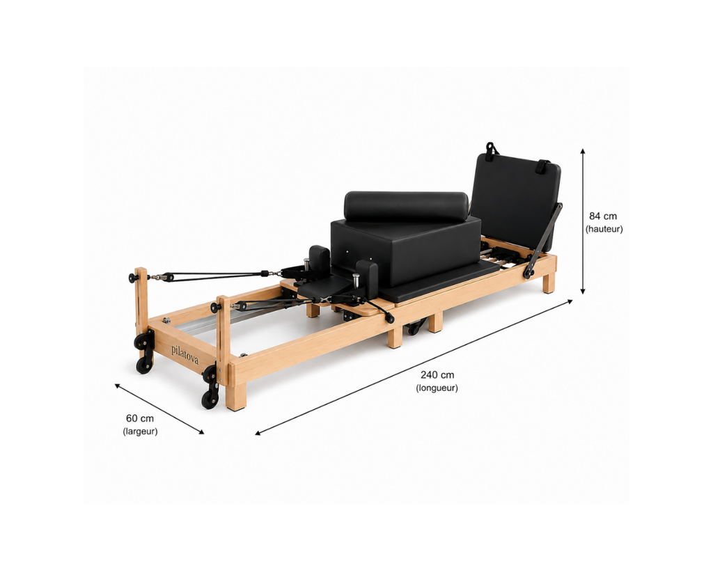 Reformer Pilates Professionnel pliable en Bois – Performance, Stabilité et Design Premium | Pilatova