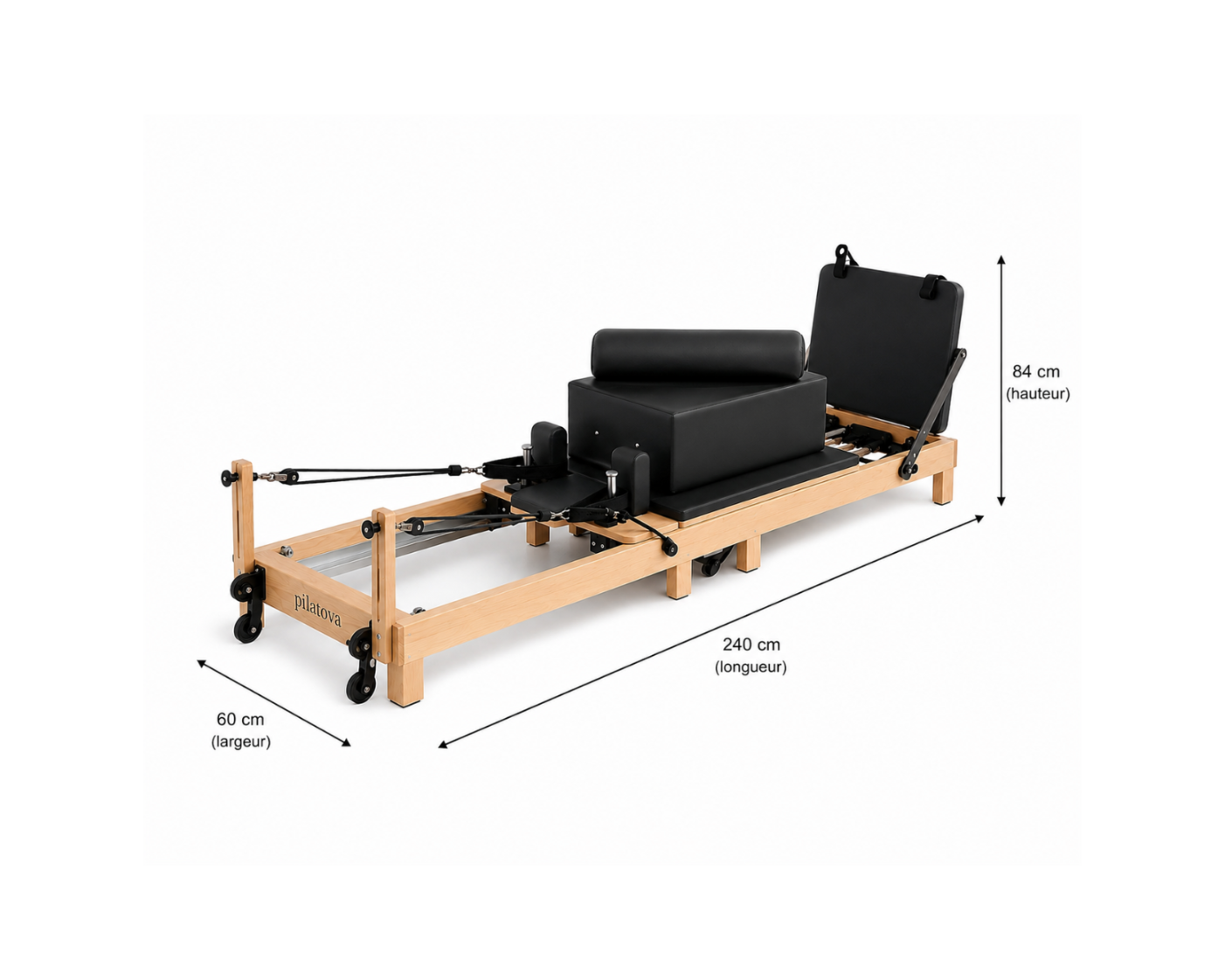 Reformer Pilates Professionnel pliable en Bois – Performance, Stabilité et Design Premium | Pilatova