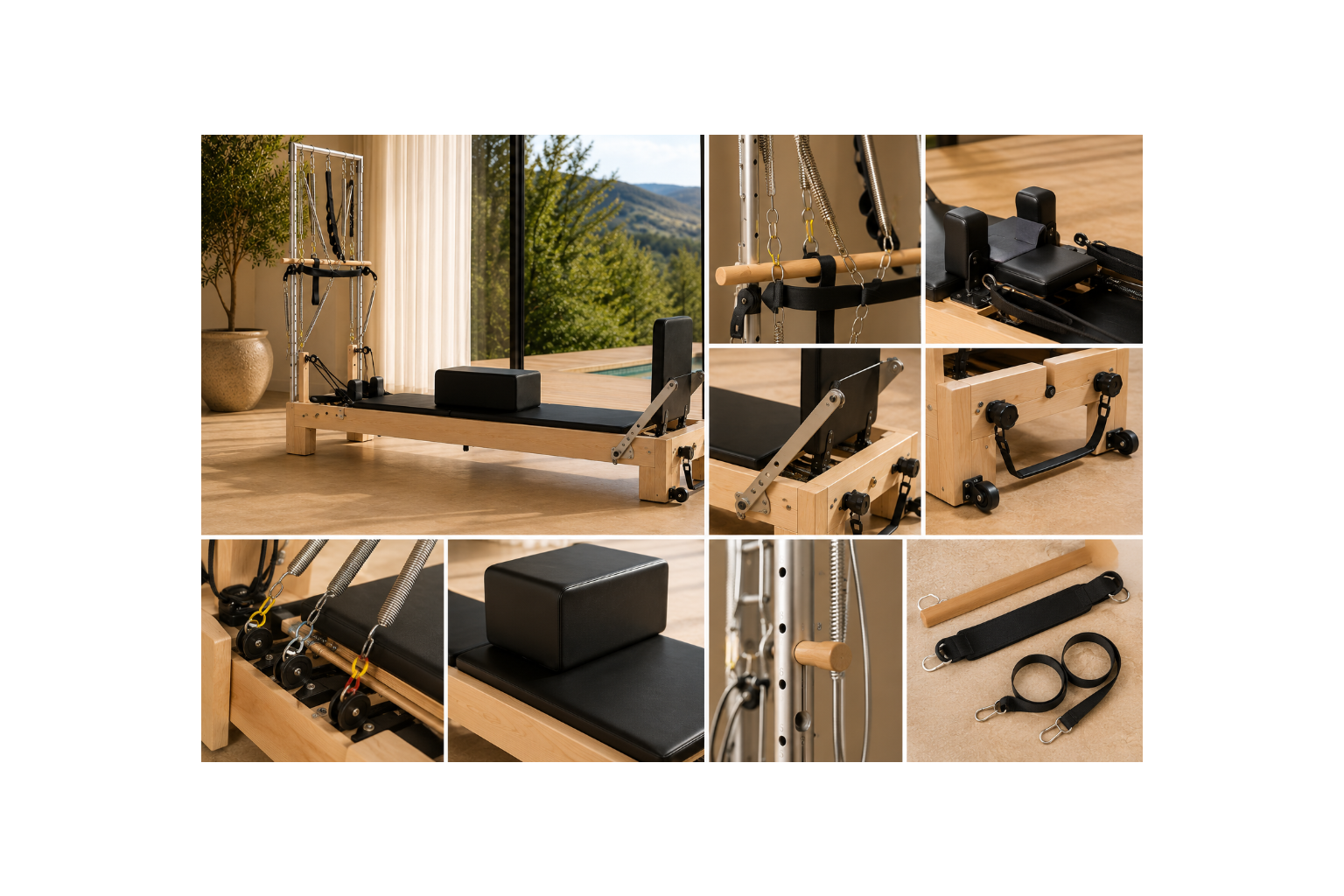 Cadillac Reformer Pilates Premium en Bois – L’Expérience Pilates Complète | Pilatova