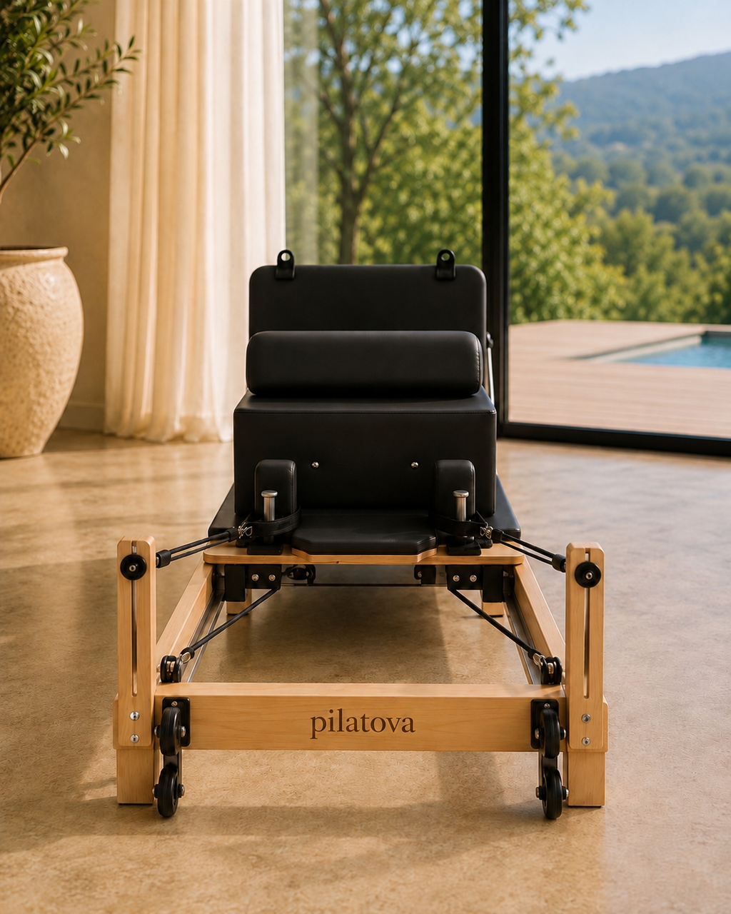 Reformer Pilates Professionnel pliable en Bois – Performance, Stabilité et Design Premium | Pilatova