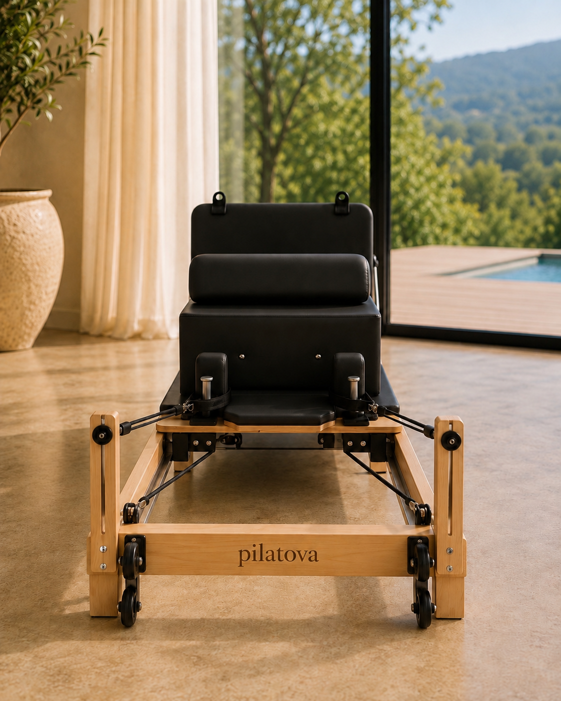 Reformer Pilates Professionnel pliable en Bois – Performance, Stabilité et Design Premium | Pilatova
