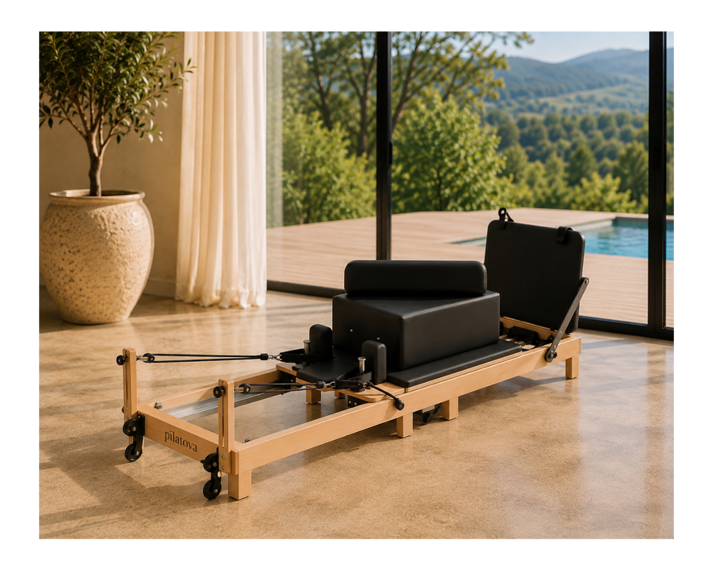 Reformer Pilates Professionnel pliable en Bois – Performance, Stabilité et Design Premium | Pilatova
